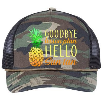 Goodbye Lesson Plan Hello Sun Tan Retro Rope Trucker Hat Cap