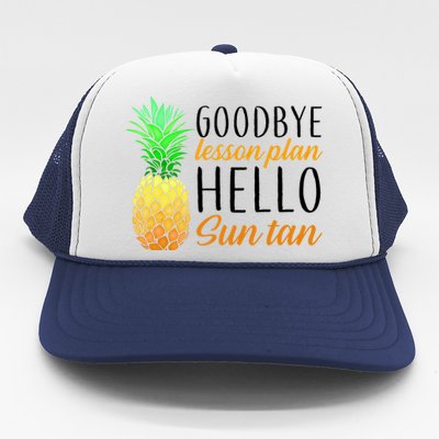 Goodbye Lesson Plan Hello Sun Tan Trucker Hat