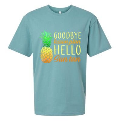 Goodbye Lesson Plan Hello Sun Tan Sueded Cloud Jersey T-Shirt
