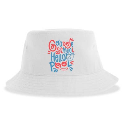Goodbye School Hello Pool Sustainable Bucket Hat