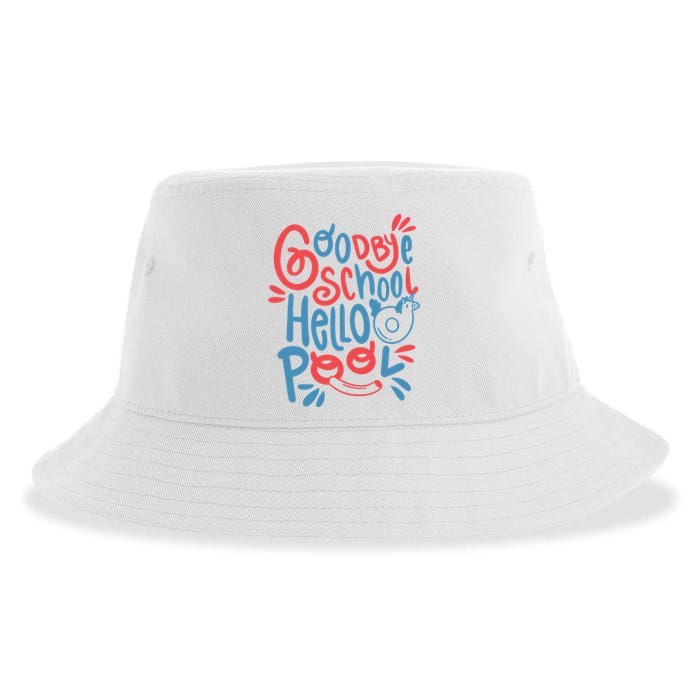 Goodbye School Hello Pool Sustainable Bucket Hat