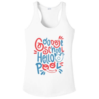 Goodbye School Hello Pool Ladies PosiCharge Competitor Racerback Tank