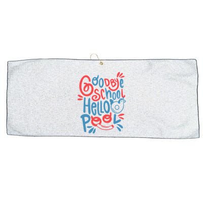 Goodbye School Hello Pool Large Microfiber Waffle Golf Towel