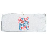 Goodbye School Hello Pool Large Microfiber Waffle Golf Towel