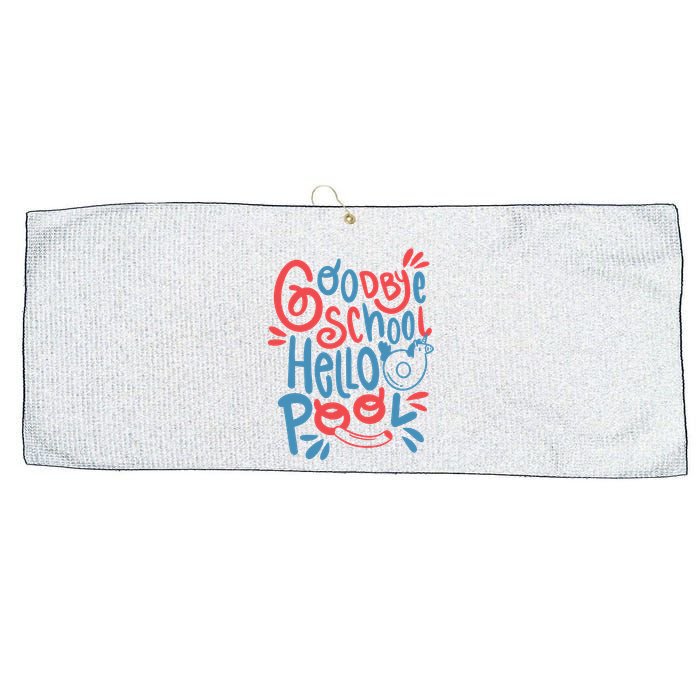 Goodbye School Hello Pool Large Microfiber Waffle Golf Towel