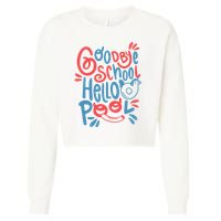 Goodbye School Hello Pool Cropped Pullover Crew