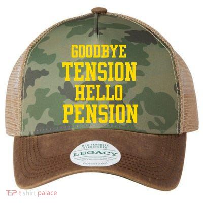Goodbye Tension Hello Pension Legacy Tie Dye Trucker Hat