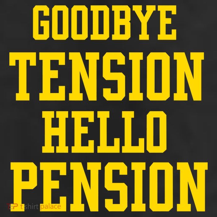 Goodbye Tension Hello Pension 11oz C Handle Ceramic Mug