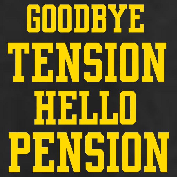 Goodbye Tension Hello Pension Golf Towel