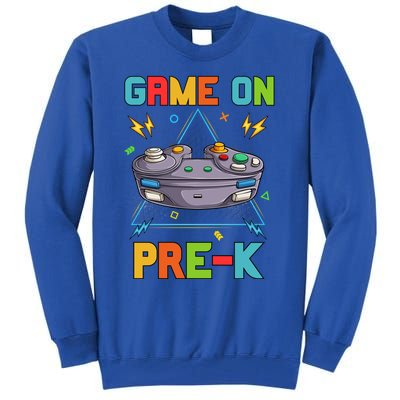 Game On PreK Funny Back To School Preschool Video Games Gift Tall Sweatshirt