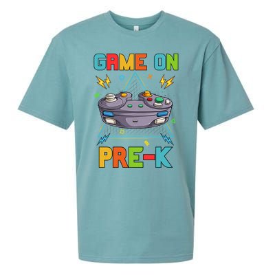 Game On PreK Funny Back To School Preschool Video Games Gift Sueded Cloud Jersey T-Shirt