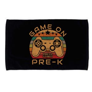 Game On PreK Video Gamer Gift First Day Of Preschool Funny Gift Microfiber Hand Towel