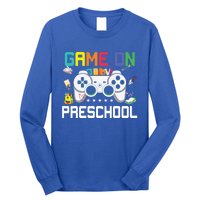 Game On Preschool Back To School Gamer Funny Preschool Gift Long Sleeve Shirt