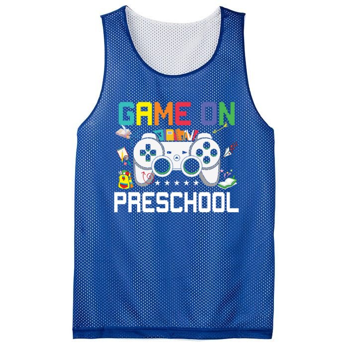 Game On Preschool Back To School Gamer Funny Preschool Gift Mesh Reversible Basketball Jersey Tank