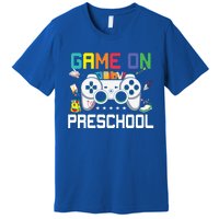 Game On Preschool Back To School Gamer Funny Preschool Gift Premium T-Shirt