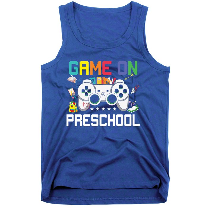 Game On Preschool Back To School Gamer Funny Preschool Gift Tank Top