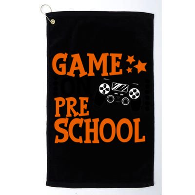 Game On Preschool Back To School Preschool Level Unlocked Meaningful Gift Platinum Collection Golf Towel