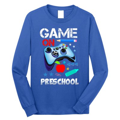 Game On Preschool First Day Of School Gamer Back To School Gift Long Sleeve Shirt