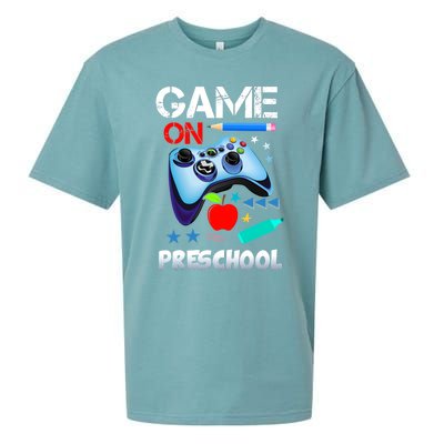 Game On Preschool First Day Of School Gamer Back To School Gift Sueded Cloud Jersey T-Shirt