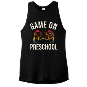 Game On Preschool Funny Back To School First Day Of Sc Gift Ladies PosiCharge Tri-Blend Wicking Tank