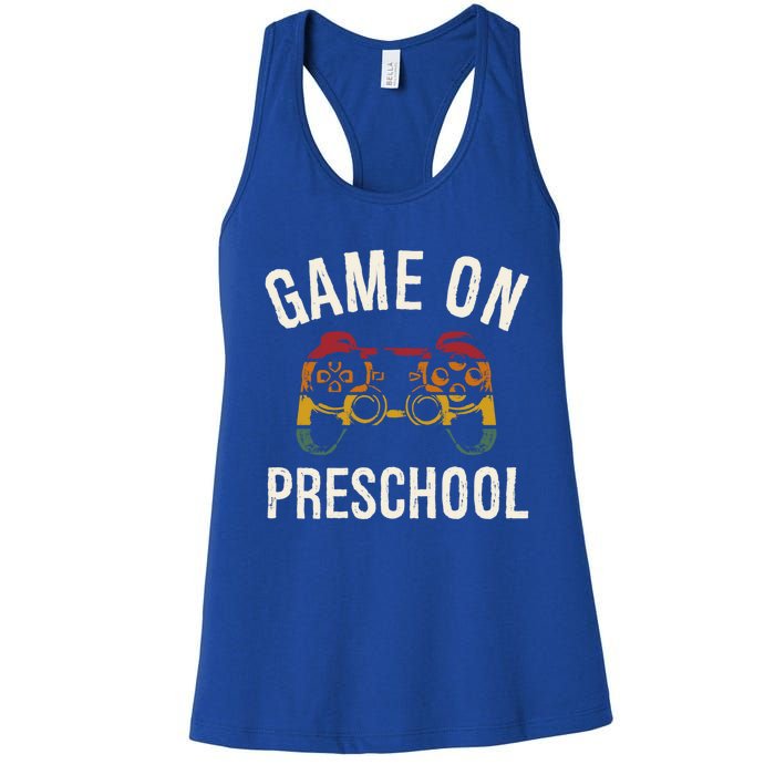 Game On Preschool Funny Back To School First Day Of Sc Gift Women's Racerback Tank