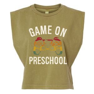 Game On Preschool Funny Back To School First Day Of Sc Gift Garment-Dyed Women's Muscle Tee