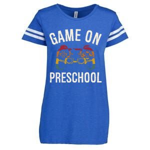 Game On Preschool Funny Back To School First Day Of Sc Gift Enza Ladies Jersey Football T-Shirt