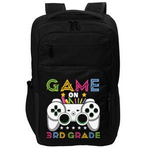 Game On Press Start 3Rd Grade Back To School Gaming Lover Gift Impact Tech Backpack