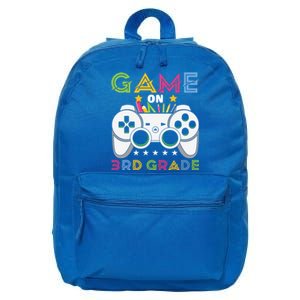 Game On Press Start 3Rd Grade Back To School Gaming Lover Gift 16 in Basic Backpack