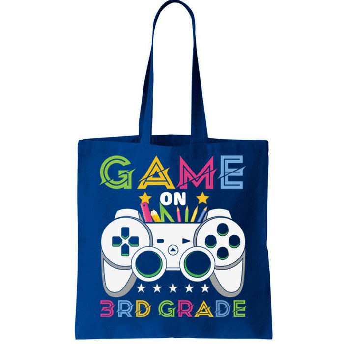 Game On Press Start 3Rd Grade Back To School Gaming Lover Gift Tote Bag