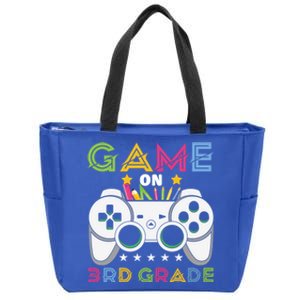 Game On Press Start 3Rd Grade Back To School Gaming Lover Gift Zip Tote Bag