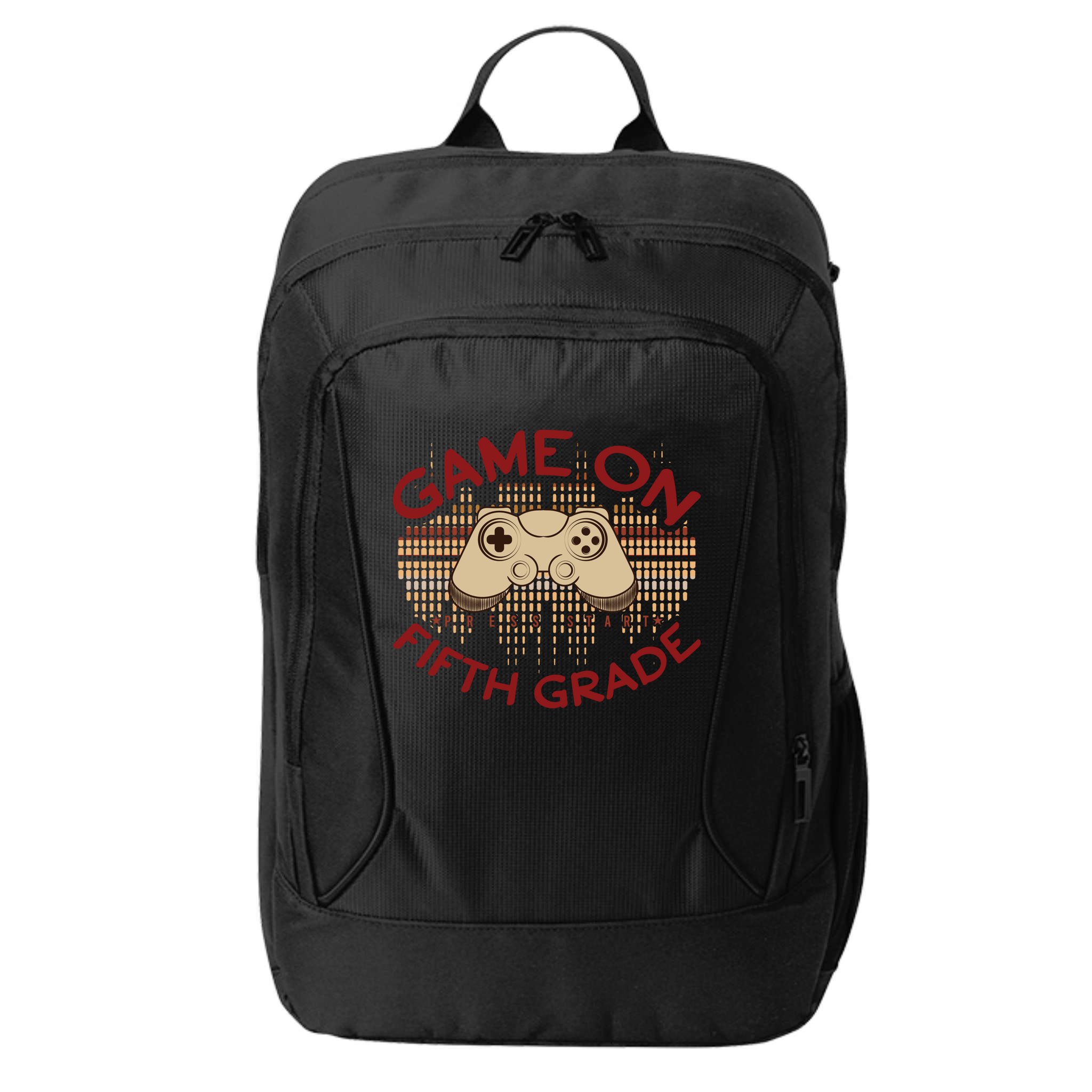 Game On Press Start! 5Th Grade Computer Games Gaming Gamer Funny Gift City Backpack