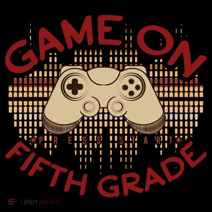 Game On Press Start! 5Th Grade Computer Games Gaming Gamer Funny Gift Drawstring Bag