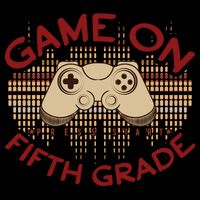 Game On Press Start! 5Th Grade Computer Games Gaming Gamer Funny Gift Flat Bill Trucker Hat