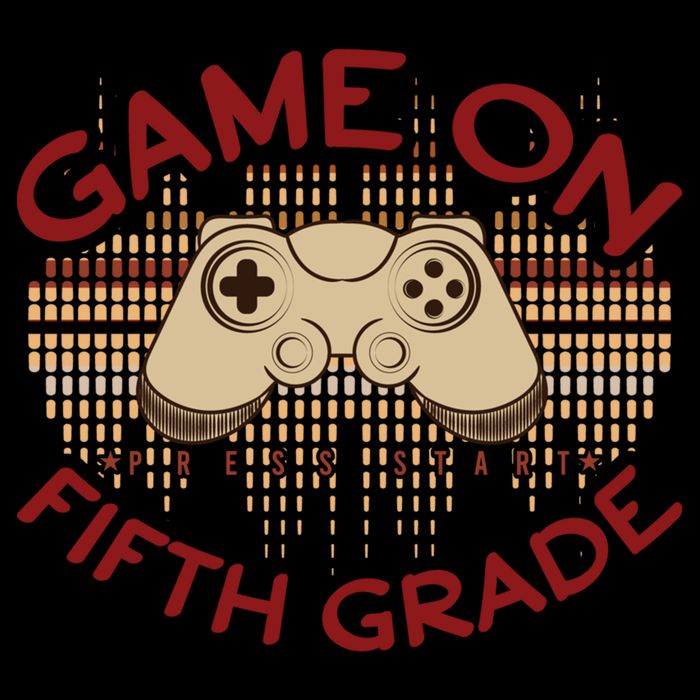 Game On Press Start! 5Th Grade Computer Games Gaming Gamer Funny Gift Flat Bill Trucker Hat