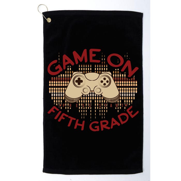 Game On Press Start! 5Th Grade Computer Games Gaming Gamer Funny Gift Golf Towel