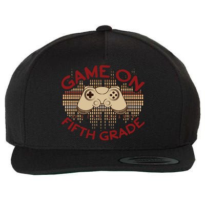 Game On Press Start! 5Th Grade Computer Games Gaming Gamer Funny Gift Wool Snapback Cap