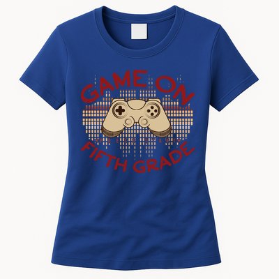 Game On Press Start! 5Th Grade Computer Games Gaming Gamer Funny Gift Womens T-Shirt