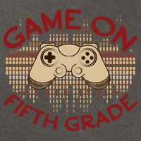Game On Press Start! 5Th Grade Computer Games Gaming Gamer Funny Gift Cotton Canvas Backpack
