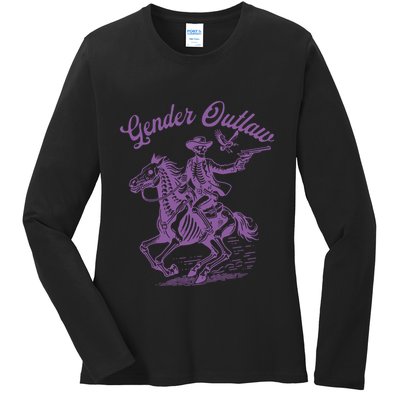 Gender Outlaw Pride Ladies Long Sleeve Shirt