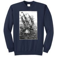 Giant Octopus Pirate Ship Vintage Kraken Sailing Squid Sweatshirt