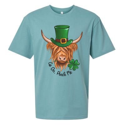 Go On Pinch Me St Patricks Day Cow Farmer Farming Sueded Cloud Jersey T-Shirt