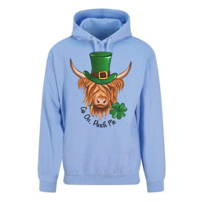 Go On Pinch Me St Patricks Day Cow Farmer Farming Unisex Surf Hoodie