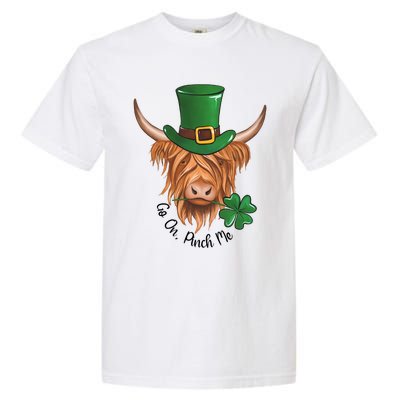 Go On Pinch Me St Patricks Day Cow Farmer Farming Garment-Dyed Heavyweight T-Shirt