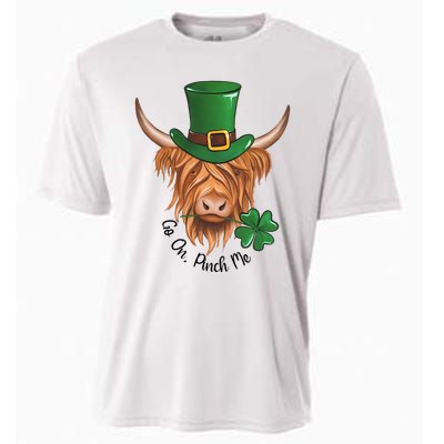 Go On Pinch Me St Patricks Day Cow Farmer Farming Cooling Performance Crew T-Shirt