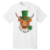 Go On Pinch Me St Patricks Day Cow Farmer Farming Tall T-Shirt