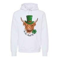 Go On Pinch Me St Patricks Day Cow Farmer Farming Premium Hoodie