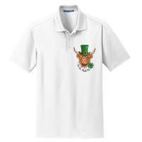 Go On Pinch Me St Patricks Day Cow Farmer Farming Dry Zone Grid Polo