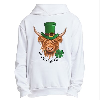 Go On Pinch Me St Patricks Day Cow Farmer Farming Urban Pullover Hoodie