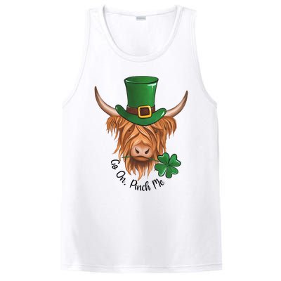 Go On Pinch Me St Patricks Day Cow Farmer Farming PosiCharge Competitor Tank